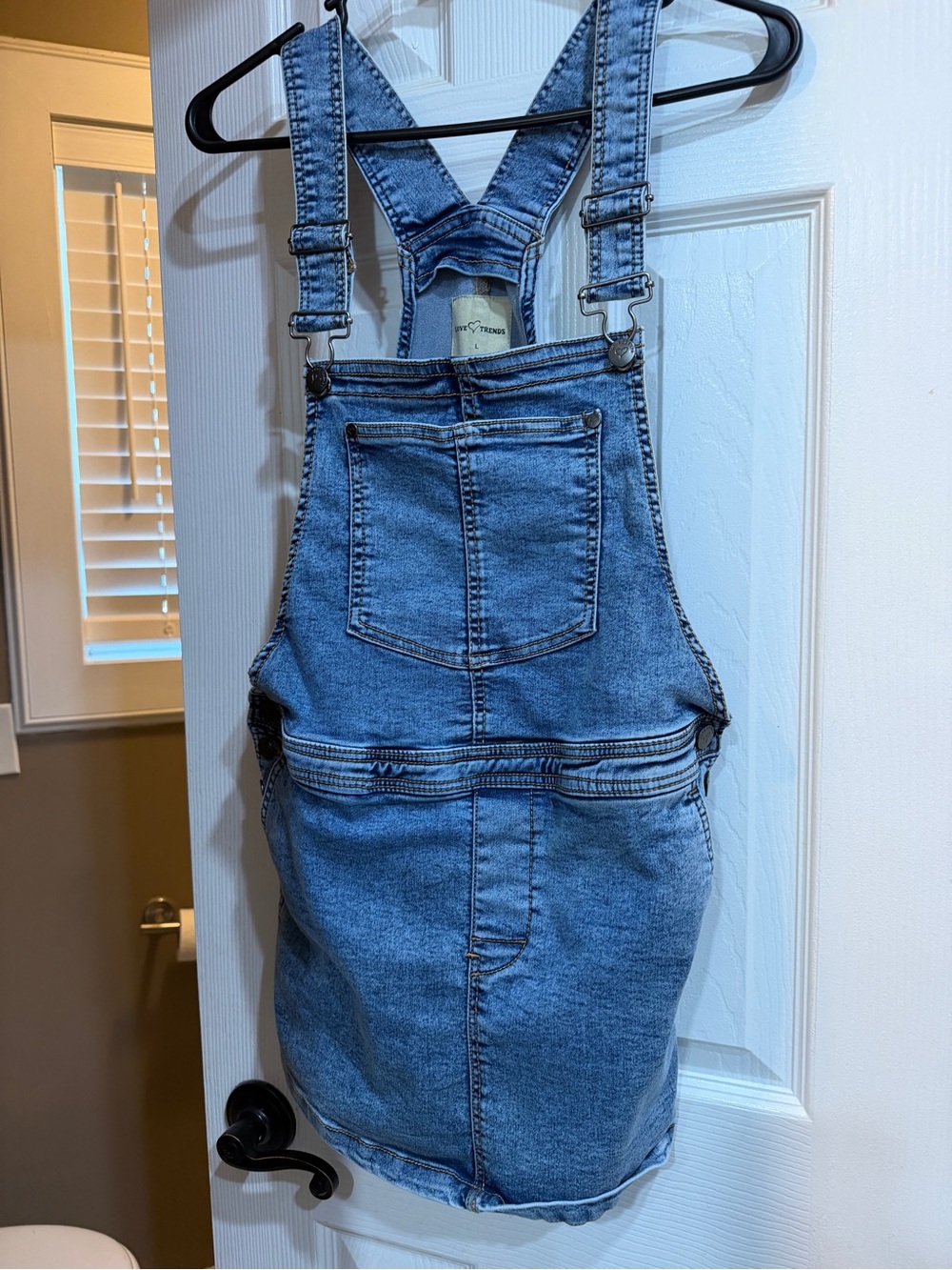 Denim Overall Dress - Light Blue Jean Pinafore